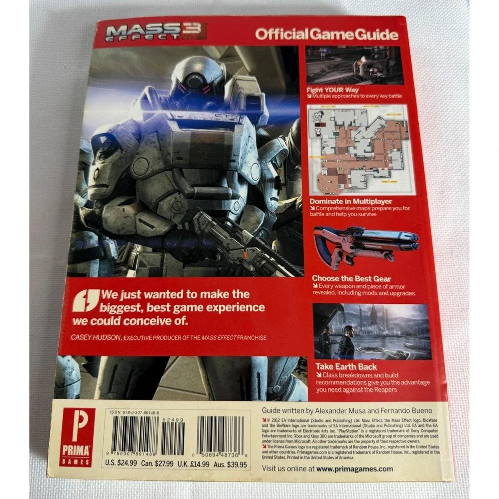 Mass Effect 3 Official Game Guide Prima Games BioWare Xbox 360 PS3 PC J056